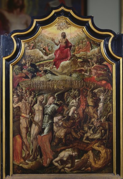 Das Jüngste Gericht, zentrales Panel eines Triptychons, 1555 von Aertgen Claesz van Leyden
