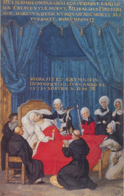 Der Tod von Crescentia Pirckheimer von After Albrecht Dürer