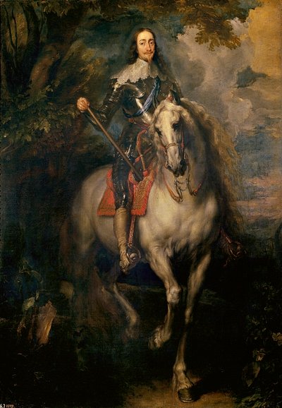 Porträt Karl I., König von England: Reiterporträt von Karl I. von England von after Anthony van Dyck