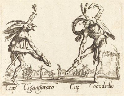 Cap. Esgangarato und Cap. Cocodrillo von After Jacques Callot