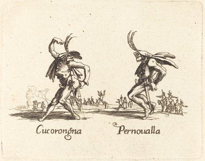 Cucorongna und Pernoualla von After Jacques Callot