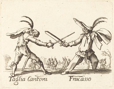 Taglia Cantoni und Fracasso von After Jacques Callot