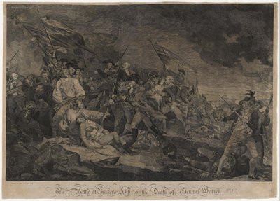 Die Schlacht am Bunker Hill oder Der Tod von General Warren von after John Trumbull
