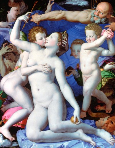 Eine Allegorie mit Venus und Amor, ca. 1523-1568 von Agnolo Bronzino