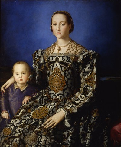 Porträt von Eleanor von Toledo mit ihrem Sohn Giovanni, ca. 1545 von Agnolo Bronzino