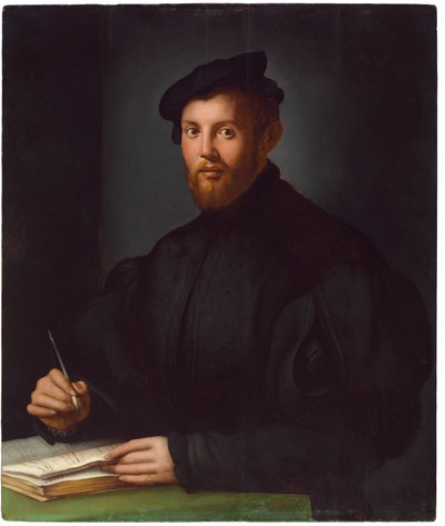 Porträt eines jungen Mannes mit einem Buch von Agnolo Bronzino