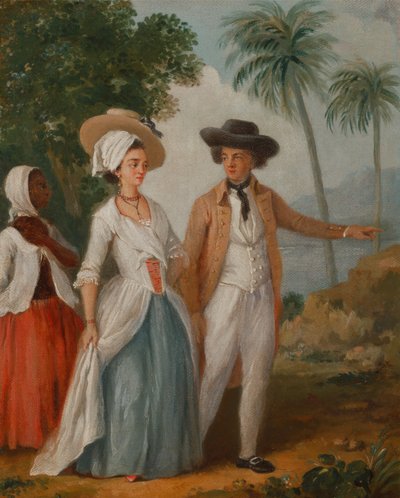 Pflanzer und seine Frau, mit einem Diener, ca. 1780 von Agostino Brunias