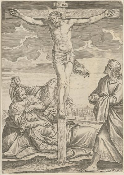 Kreuzigung von Agostino Carracci