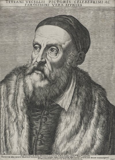 Porträt von Tizian, 1587 von Agostino Carracci