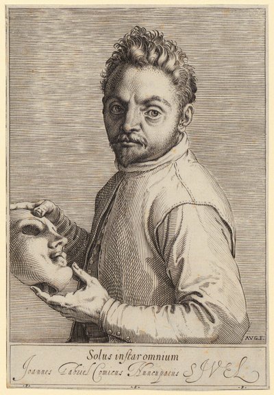Porträt von Giovanni Gabrielli, genannt „Il Sivello“ von Agostino Carracci