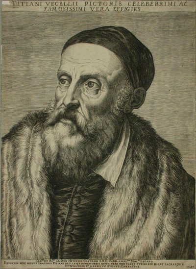 Porträt Tizians von Agostino Carracci