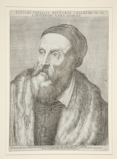 Tiziano Vecellio (Tizian) von Agostino Carracci