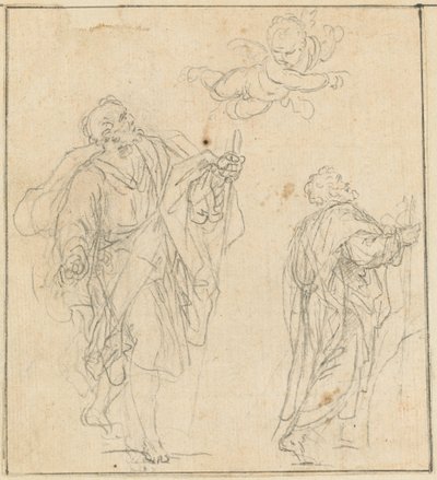 Ein Apostel, geführt von einem Engel von Agostino Masucci