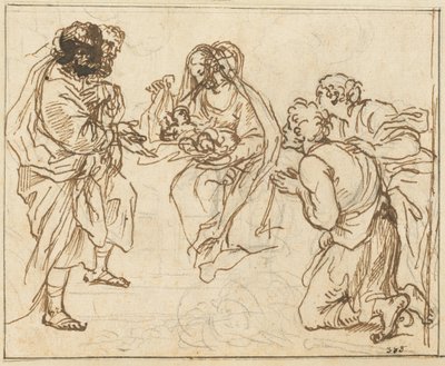 Die Anbetung der Hirten von Agostino Masucci