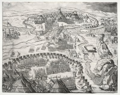 Die Position und das Lager der Armeen von Karl V. und Soliman II., 1532 von Agostino Musi