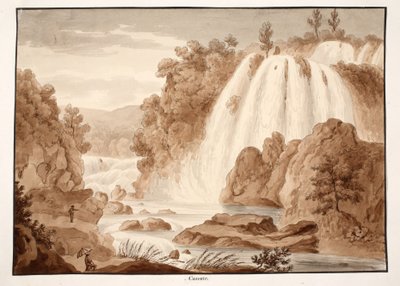 Wasserfall in Tivoli, 1833 von Agostino Tofanelli