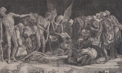 Skelette, datiert 1518 von Agostino Veneziano