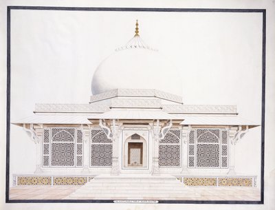 Das weiße Marmormausoleum von Seliem Chistie, ca. 1815 von Agra School