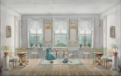 Das Wohnzimmer im Herrenhaus Gorki von Agrafena Dmitrievna Blagovo