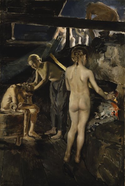 In der Sauna von Akseli Gallen-Kallela