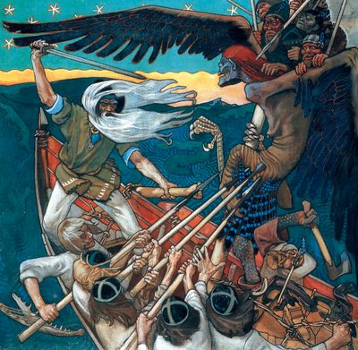 Die Verteidigung des Sampo, 1896 von Akseli Valdemar Gallen Kallela