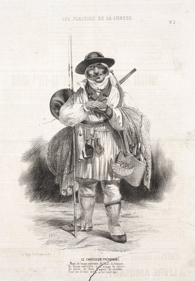 Die Freuden der Jagd: Der vorsorgliche Jäger von Alade Joseph Lorentz