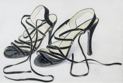 Schwarze Riemchenschuhe, 1997 von Alan Byrne