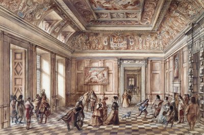 Eingangshalle von Bolsover Castle, 17. Jahrhundert, ca. 1960er Jahre von Alan Ernest Sorrell