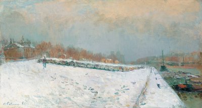 Port de Bercy, Winter von Albert Charles Lebourg