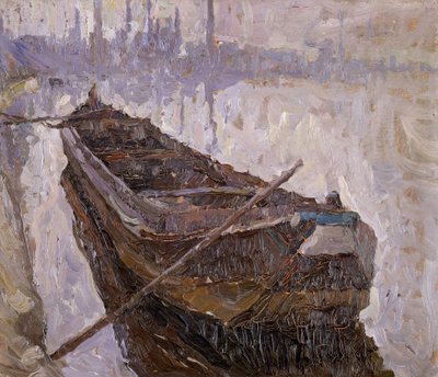 Binnenschiff auf der Maas von Albert Baertsoen