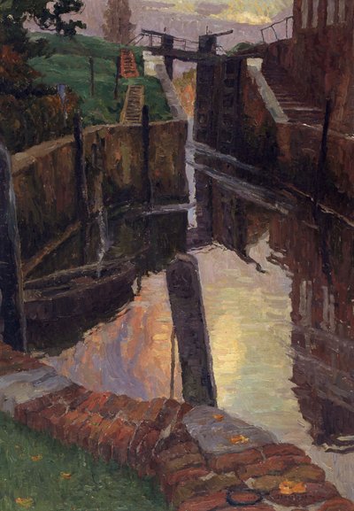 Das alte Schleusentor an der Schelde von Albert Baertsoen