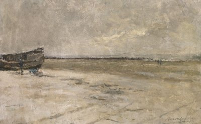 Strand, graues Wetter (Strandansicht in De Panne) von Albert Baertsoen