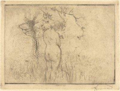 Eva vor dem Apfelbaum von Albert Besnard