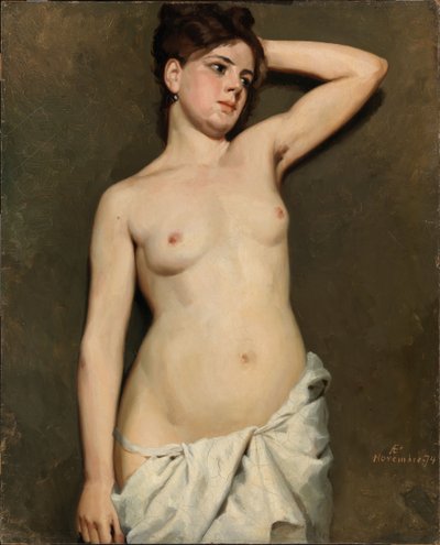 Weiblicher Akt, Akademiestudie von Albert Edelfelt
