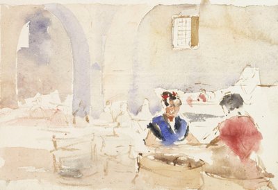 Innenraum aus Spanien (Tabakfabrik in Sevilla) von Albert Edelfelt