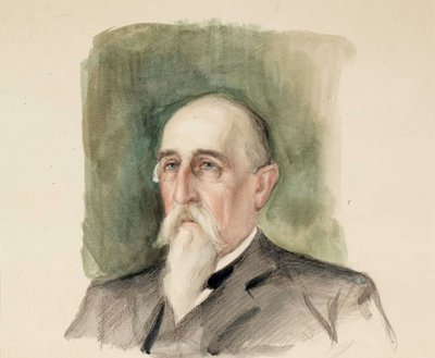 Leo Mechelin, Porträtstudie von Albert Edelfelt