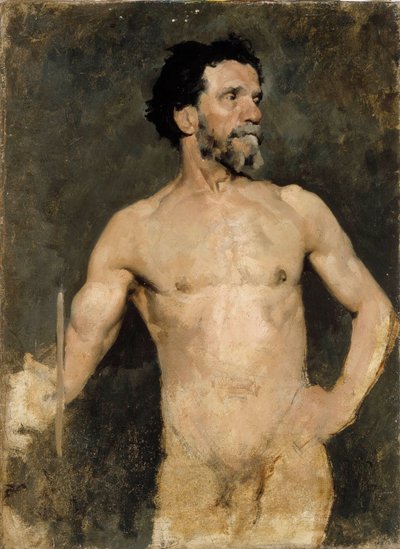 Männliches Modell, Studie von Albert Edelfelt