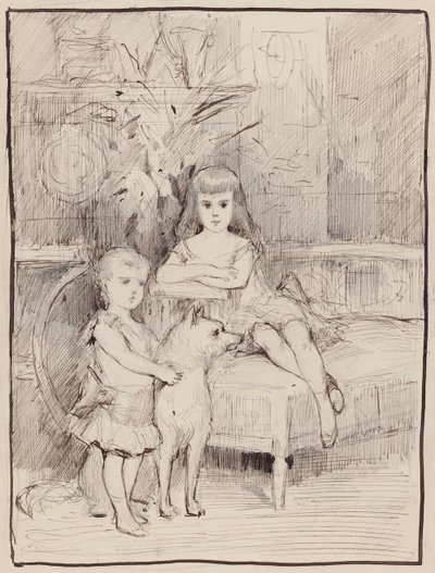 Porträtstudie für Michael und Xenia, Kinder von Zar Alexander III von Albert Edelfelt