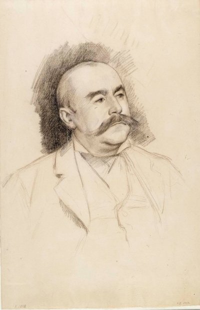 Porträt von Baron A. Portalis, Skizze von Albert Edelfelt