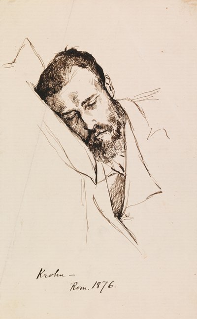 Porträt von Pietro Krohn von Albert Edelfelt