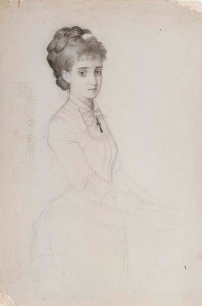 Porträt einer stehenden Frau von Albert Edelfelt