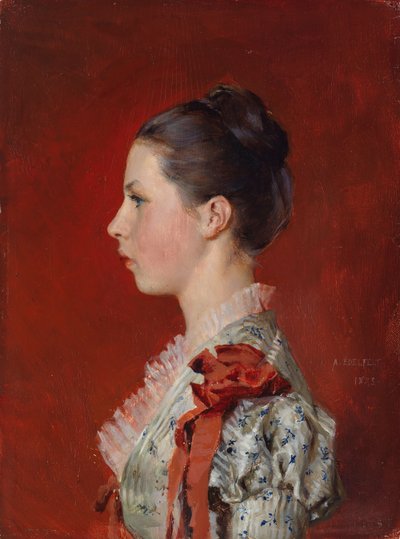 Porträt der Schwester des Künstlers Annie Edelfelt von Albert Edelfelt