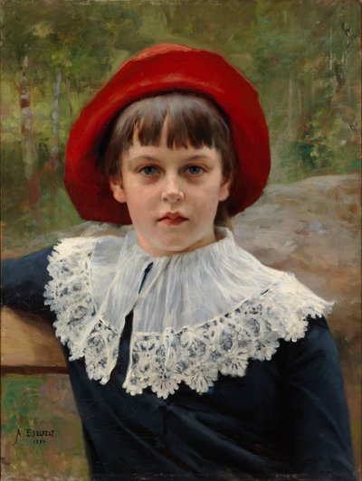Porträt der Schwester des Künstlers Berta Edelfelt von Albert Edelfelt