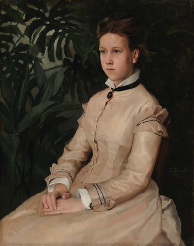 Porträt der Schwester des Künstlers Ellen Edelfelt von Albert Edelfelt