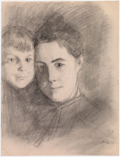 Porträt der Frau und des Sohnes des Künstlers von Albert Edelfelt