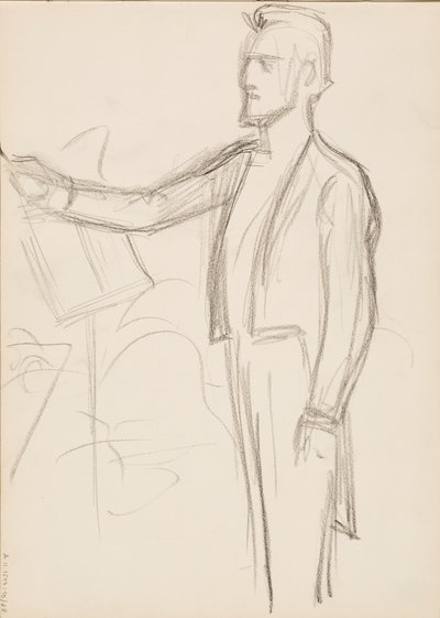 Robert Kajanus, Skizze für ein Porträt von Albert Edelfelt