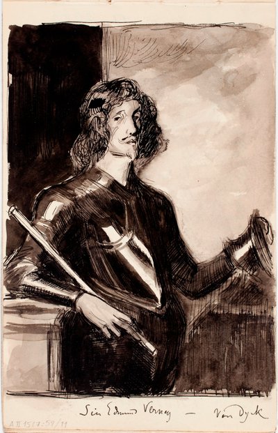 Sir Edmund Verney, Kopie nach Anthony van Dyck von Albert Edelfelt