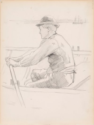 Skizze zur Überführung des Kindersargs (Beerdigung eines Kindes) von Albert Edelfelt