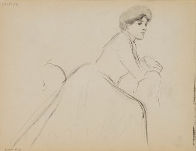 Sitzende Frau, Profil von Albert Edelfelt