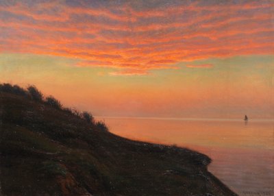 Abendstimmung an der dänischen Küste von Albert Edvard Wang